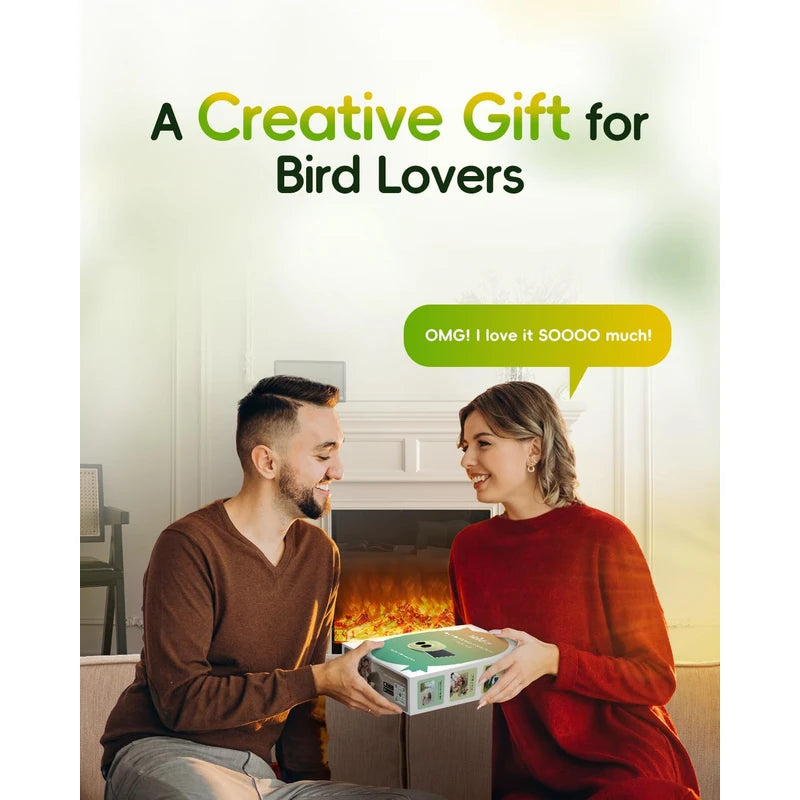 4K HD Bird Feeder with Camera Solar Powered, 2.4G/5G Dual WiFi Wireless, Auto Bird Video Capture, Instant Notifications, 360°Adjustable Bracket & 32GB EMMC, AI Identify 10000+ Species for Bird Lover