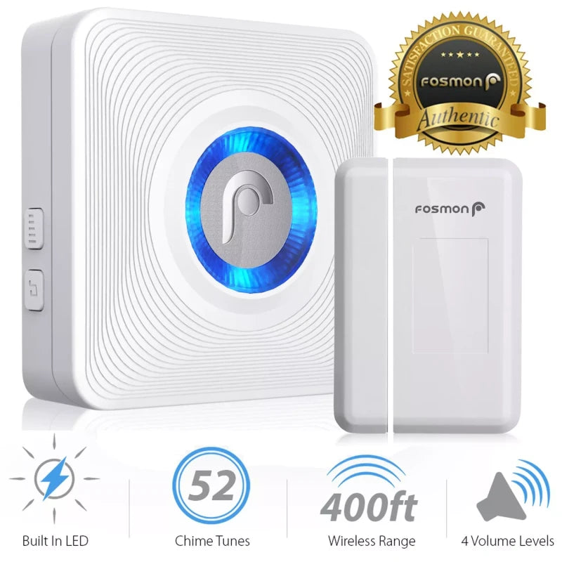 Fosmon Wireless Window/Door Open 52 Chime Entry Security Alarm Doorbell Magnetic Sensor