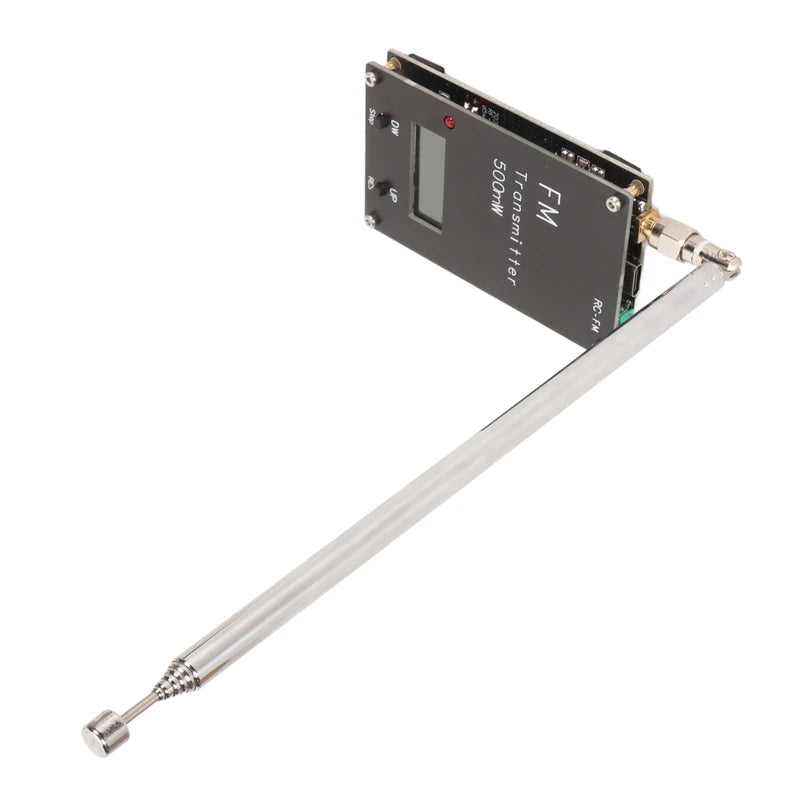 2000M FM Transmitter Professional Long Range 76‑108Mhz 0.5W 500mW Stereo Transmitter Module with Digital LCD Display