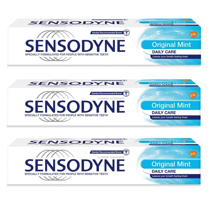 Sensodyne Daily Care Original Fluoride Toothpaste, 3 Pack, 75 ml