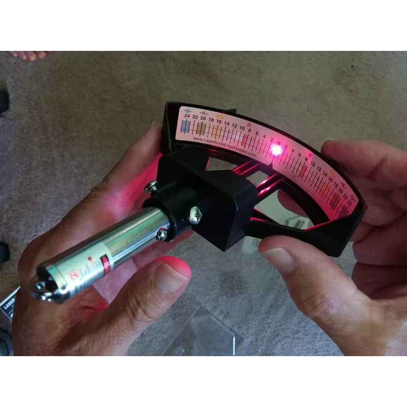 LEONARDS WAY Laser Knife Edge Reader- knowing your angles with LEONARDS WAY knife goiniometer