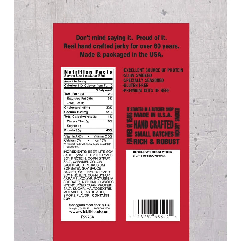 Wild Bill’s Hickory Smoked Beef Jerky From The Jar 2 Ounce Pack (3 count)