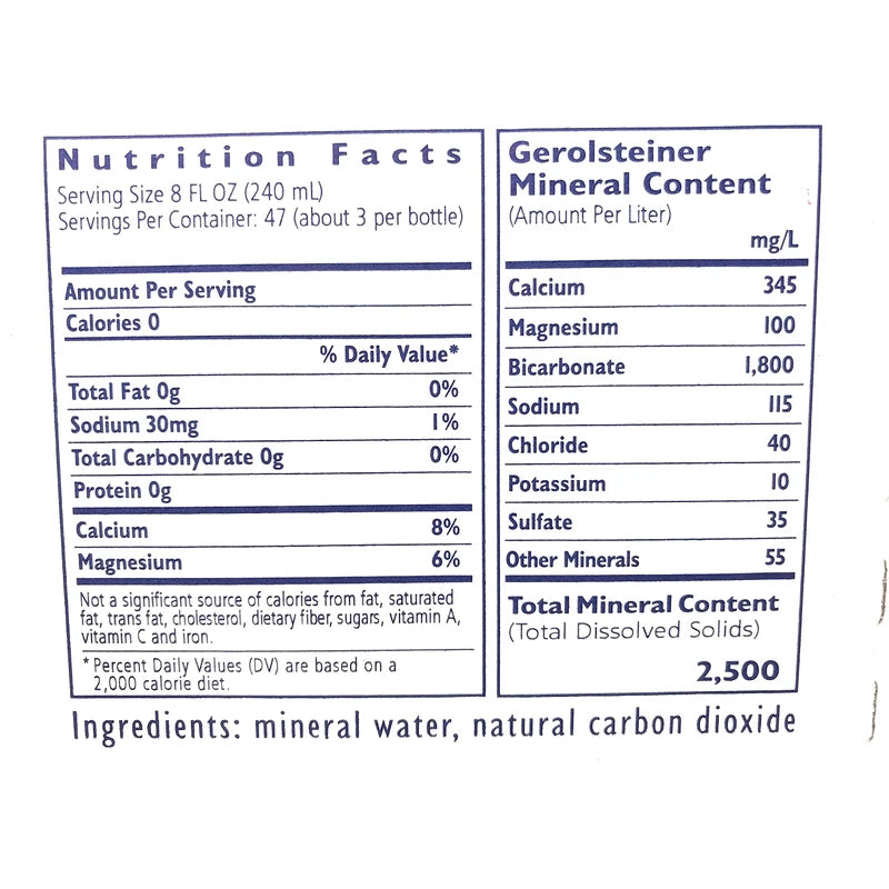 GEROLSTEINER Mineral Water