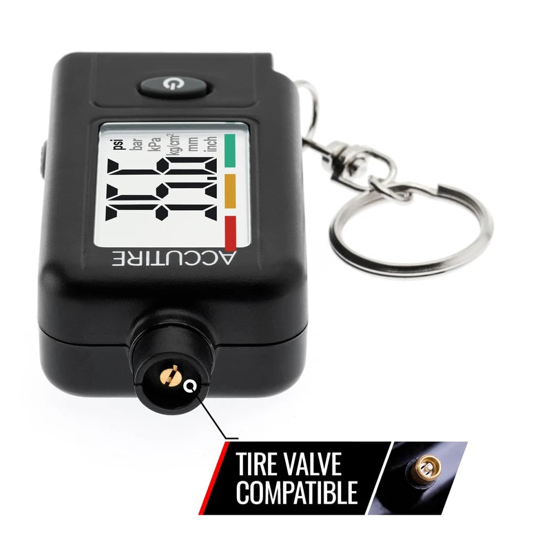 Accutire MS-48B Tire Pressure Gauge and Tread Depth Gauge, 5-99psi (psi, bar, kPa, kg/cm2, mm, in), 4-Pack