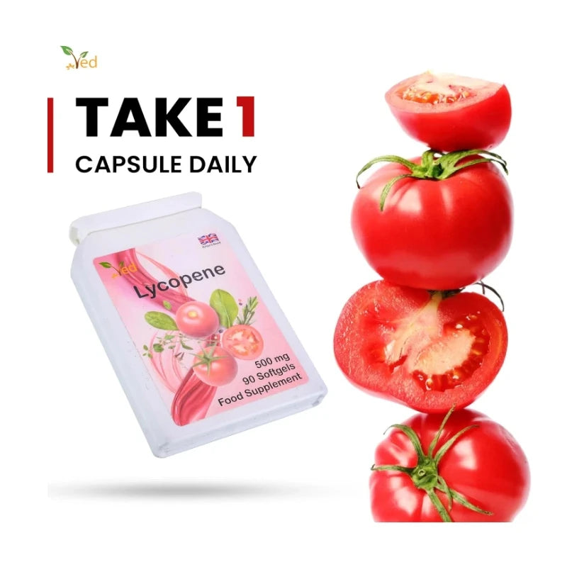 Ved Lycopene 500 mg | 90 softgel, 6 Month Supply.(Pack of 2)