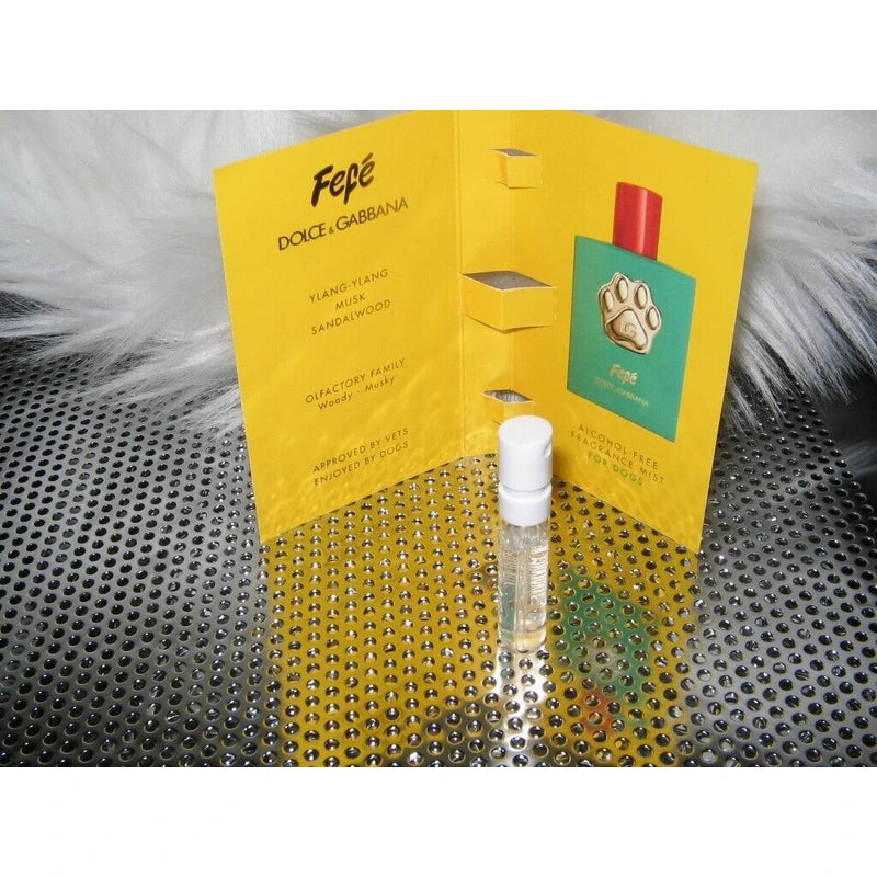 Dolce&Gabbana Dolce & Gabbana Fefe Dog Perfume official sample NEW w/card Alcohol Free!