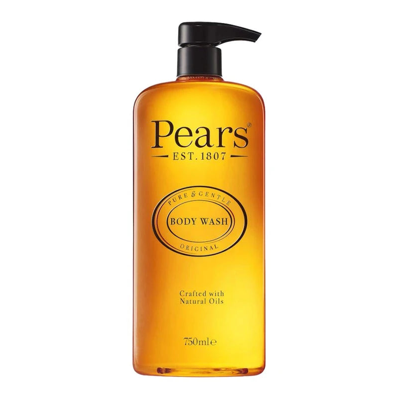 Pears Body Wash (750ml) Pure and Gentle Original | Made With Natural Oils and Soap Free | Nourishing Moisturisation and Natural Extracts