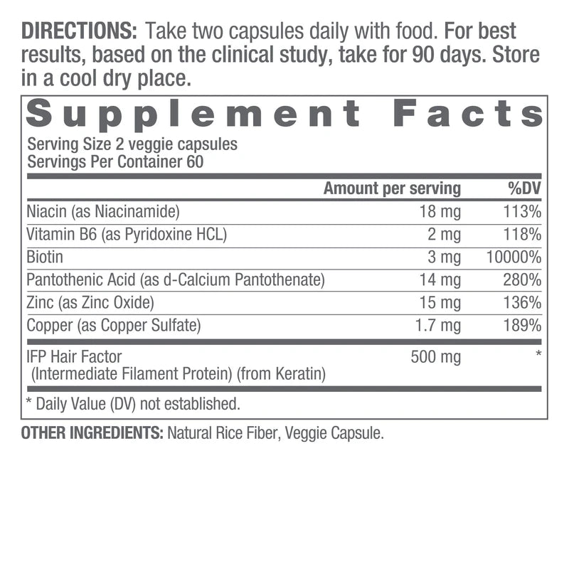 OMI WELLBEAUTY Hair Nutrition, Hair Growth Supplement for Women, Clinically Proven to Reduce Hair Loss, Doctor Formulated for Stronger Thicker Hair with Keratin, Biotin, Zinc (2)