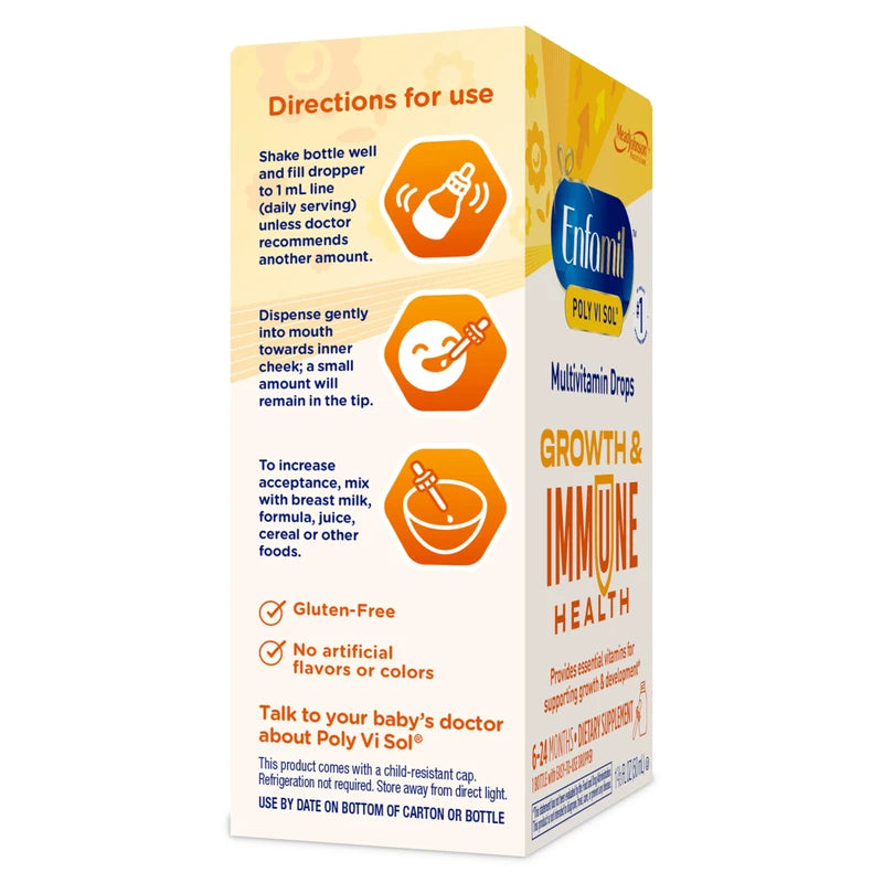 Enfamil Poly-Vi-Sol Multivitamin Supplement Drops with Iron 50 mL