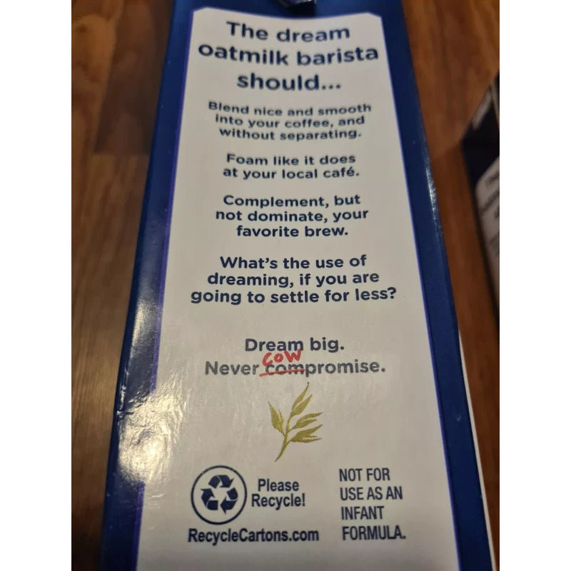 Barista Dream Dream Oatmilk Barista Starbucks Plant Based Coffee Creamer 64 Fl Oz