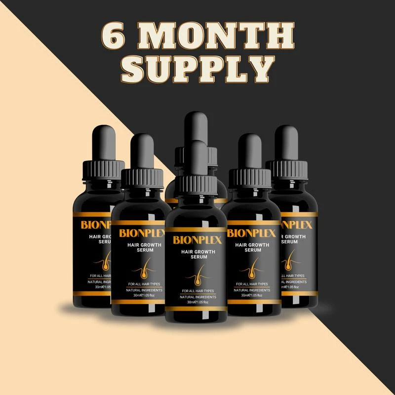BIONPLEX 100% Organic Hair Growth Serum For Thinning Hair Loss - More Bottles:: 6 Pics