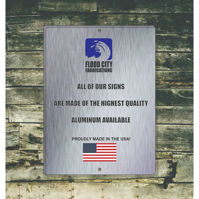 Flood City Fabricaitons Cash is King Sign 9"x12" Metal We Prefer Cash Payment Signs Business Retail