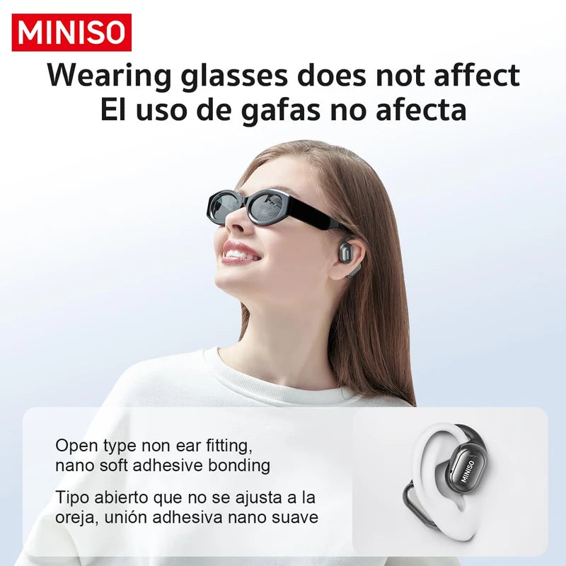 MINISO X30 OWS Translation Wireless Bluetooth Earbuds Support 135 Languages Real Time Bluetooth Translation Support Playing Music Phone Calls Headphones & Meeting Summary Earphones