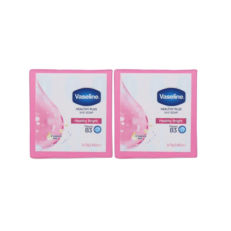 Vaseline Healty Plus Healthy Bright Soap 6 x 75g (Pack of 6)