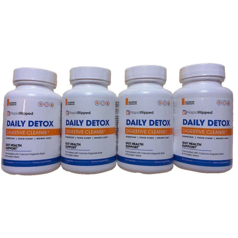 Rapid Ripped BUNDLE! (240) Rapid Ripped Daily Detox Max Strength Capsules BB 4/2026