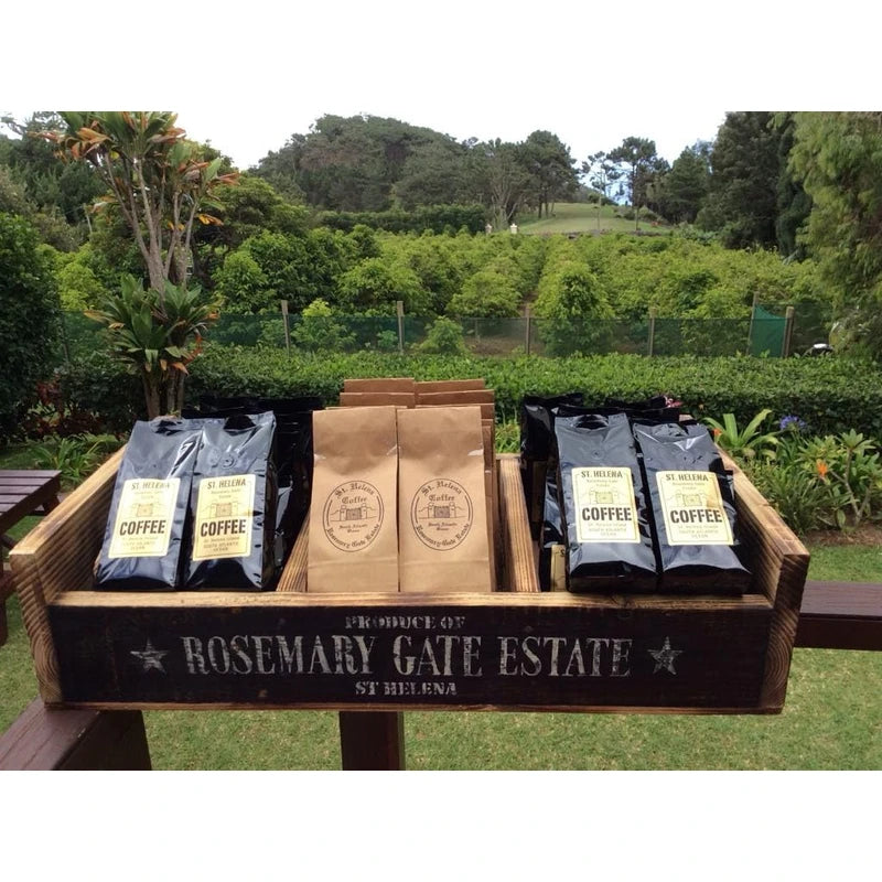 St Helena Island Coffee Roasted Ground 125g Rosemary Gate Estate Pure Green Tipped Bourbon Arabica Bean Coffee Remote Hand Picked Artisanal Genuine Saint Helena Island Product South Atlantic