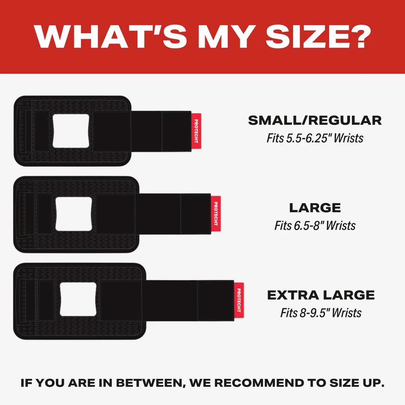 PROTECHT Wrist Wraps for Weightlifting with Smartwatch (No Patch, Large (6.5-8"))