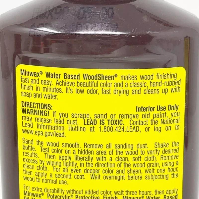 Minwax Wood-Sheen Rubbing Stain & Finish Natural Water Based Discontinued NEW