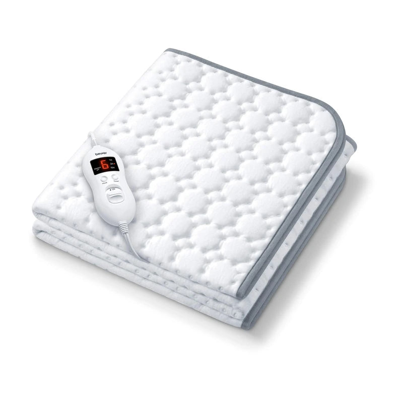 Beurer Beurer UWB55 Heated Underblanket | Electric Blanket with Super Soft Fleece - Personal Heating Pad Warmer with 8 Temperature Settings, Auto Shut-Off and Overheat Safety Features