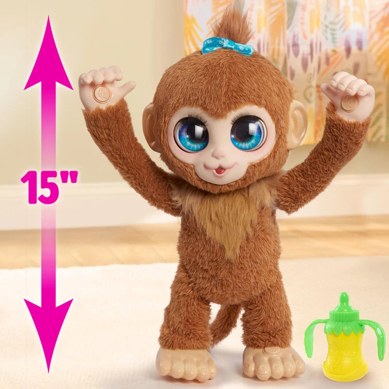 Just Play Just Play furReal Peanut The Playful Monkey Interactive Toy, 15-inch Realistic Plush, Kids Toys for Ages 4 Up