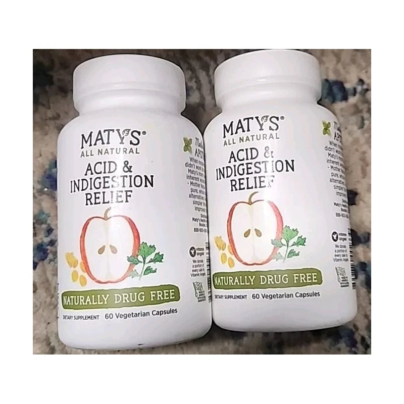 Matys 2 PK! Matys Acid Indigestion Relief Dietary Supplement Exp Date 08/2025