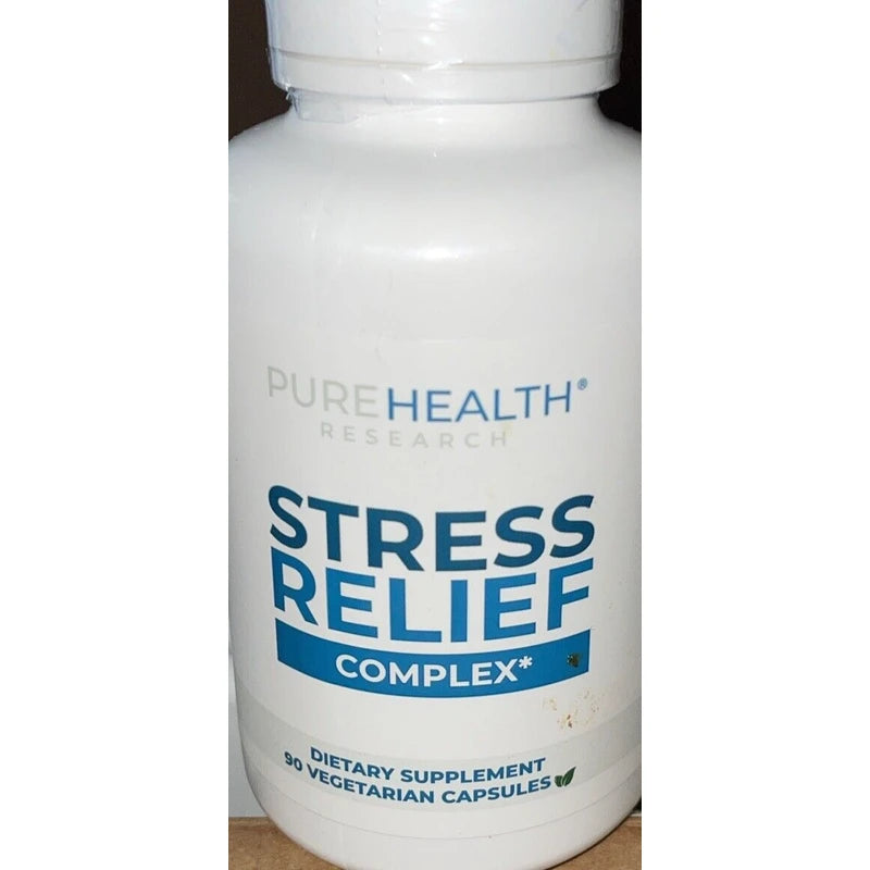 Pure Health Research STRESS RELIEF COMPLEX 90 Caps Supports Cortisol Levels New