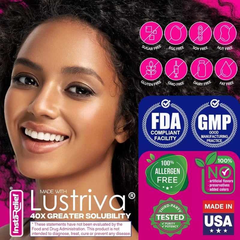 InstaRelief® Hair Growth with Lustriva® - Clinically Shown to Grow Thicker