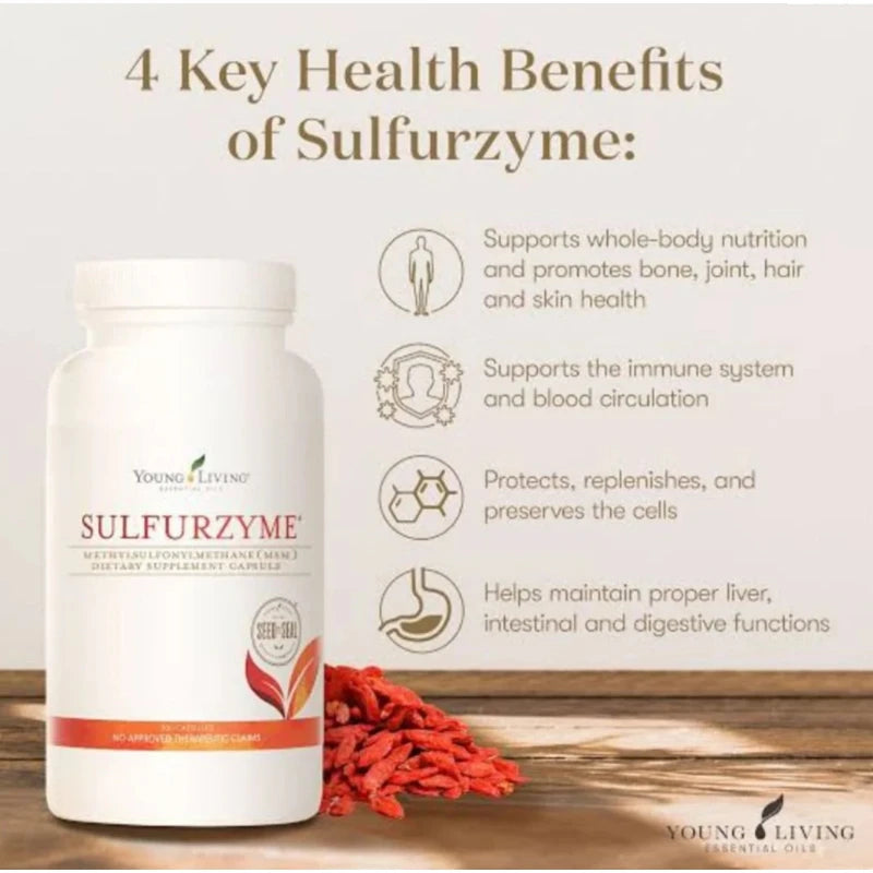 Young Living SULFURZYME POWDER 8.1 Oz Vitamin Supp Essential Oils New Fresh Seal