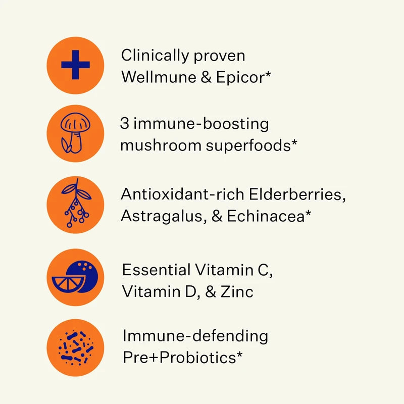 Blueshift Immune Ultra, Immune Support Drink Mix with Immune Support Vitamins, Vitamin C, Zinc, Epicor, Wellmune, Elderberry & Immune-Defending Pre+Probiotics, Blueberry Acai, 14 Pack