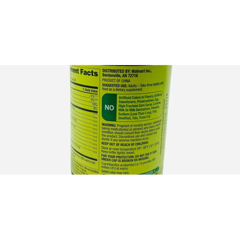 Spring Valley Probiotic Multi-Enzyme Digestive Formula Tablets, 200 Count