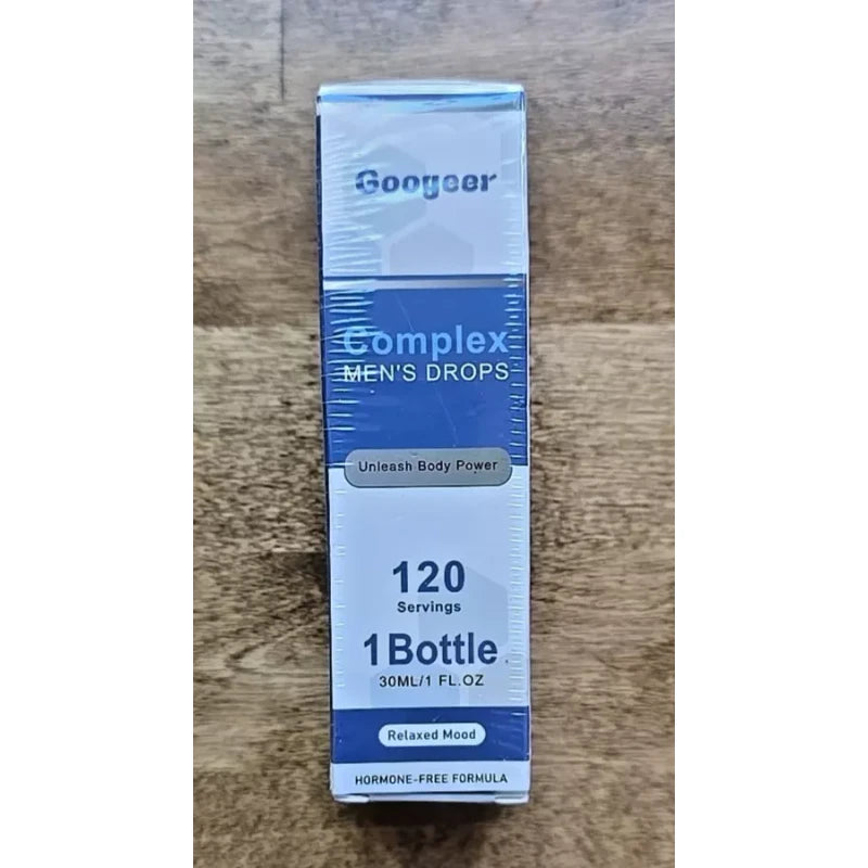 GooGeer Complex Men's Drops Hormone-Free Formula Relaxed Mood New in Box