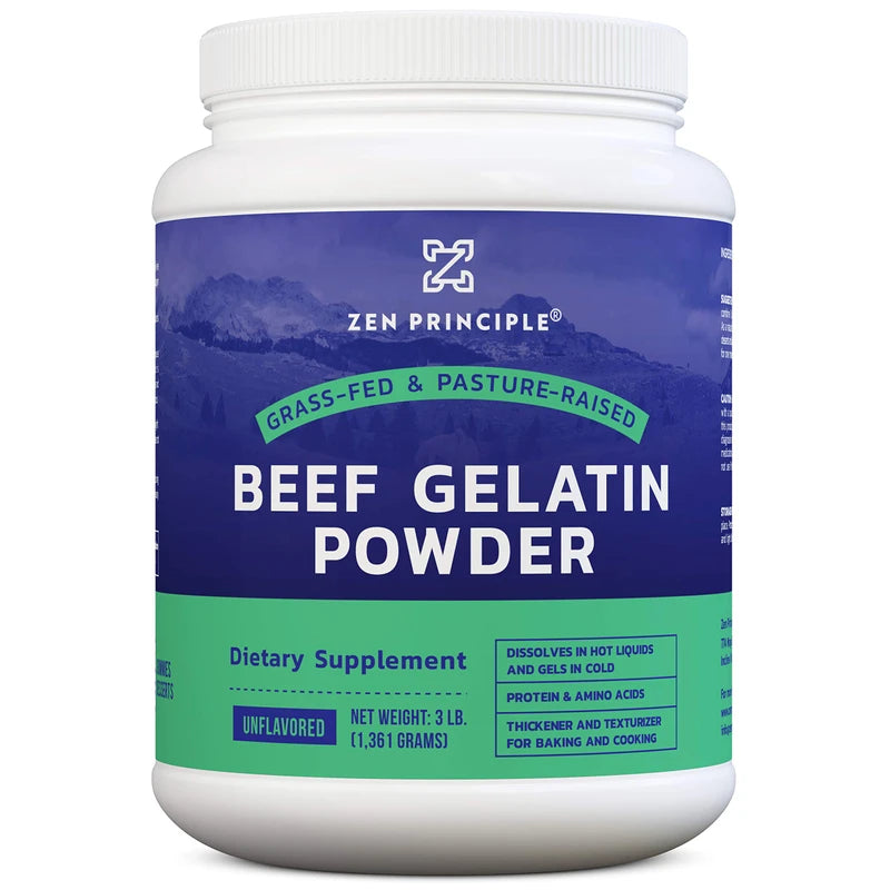 EXTRA LARGE Grass-Fed Gelatin Powder, 3 lb. Custom Anti-Aging Protein for Healthy Hair, Skin, Joints & Nails. Paleo and Keto Friendly Cooking and Baking. Type 1 and 3 Collagen. GMO and Gluten.