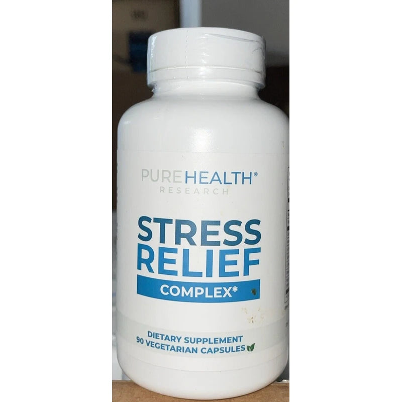 Pure Health Research STRESS RELIEF COMPLEX 90 Caps Supports Cortisol Levels New