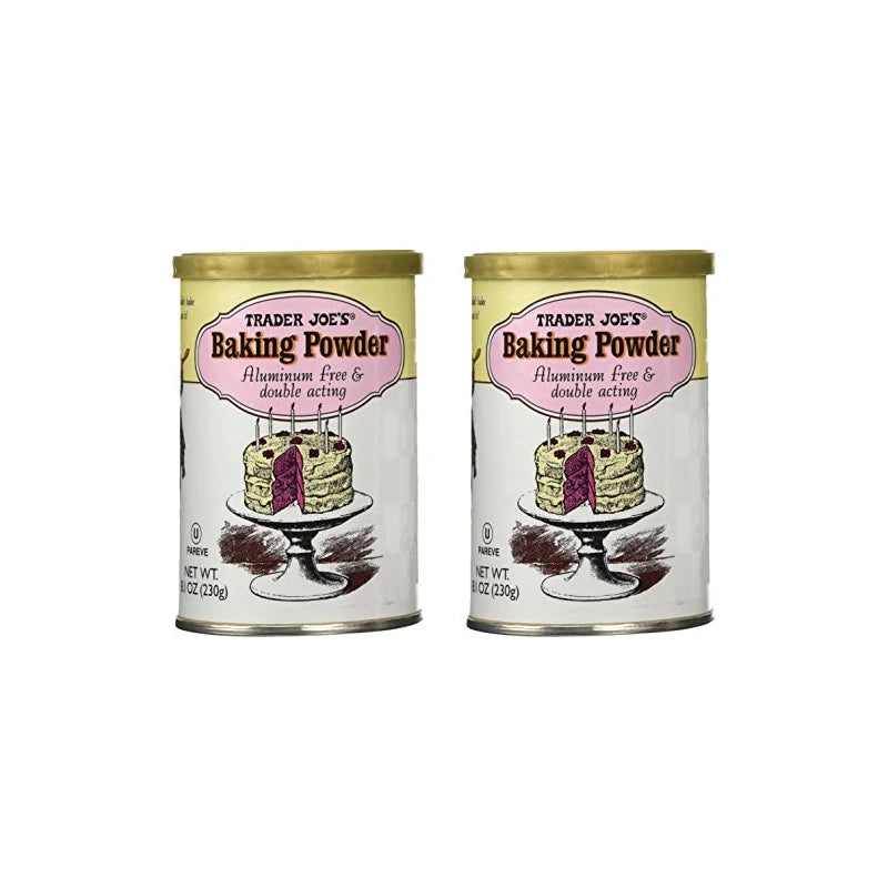 Trader Joe's Baking Powder Double Acting 8.1 Oz (Pack of 2)