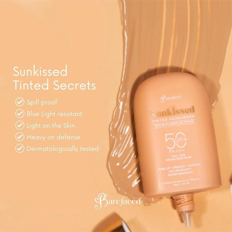 Barefaced Sunkissed TINTED Sunscreen SPF 50 PA++++, 50g