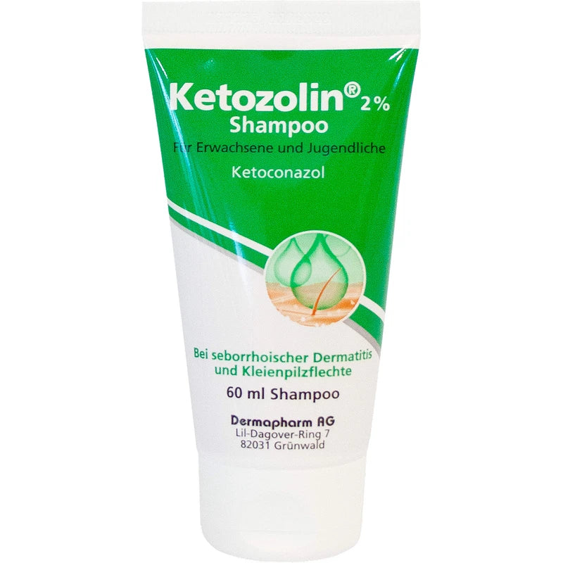 Dermapharm Ketozolin 2% Shampoo bei seborrhoischer Dermatitis, 60 ml Shampoo