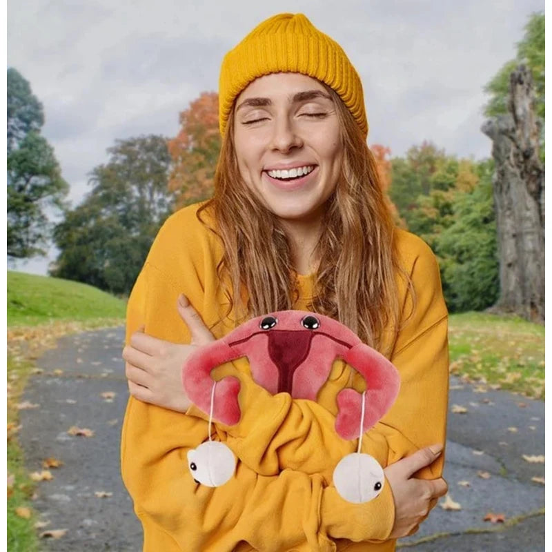 GIANTmicrobes Uterus Plush - Adorable Educational Gift, Detachable Ovaries, Get Well/Medical Health/OBGYN/Surgery/Hysterectomy/Gynecologist Education/Endometriosis/Fertility Gift