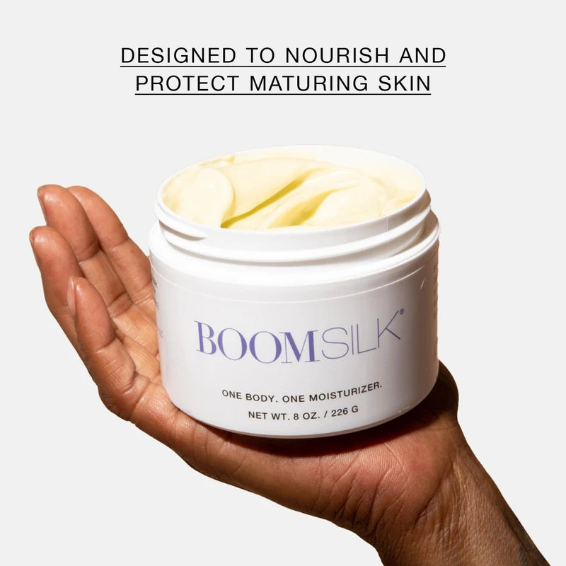 BOOM! by Cindy Joseph Boomsilk - Rejuvenating Face & Body Moisturizer For Aging Skin - Organic Body Lotion for Women to Soften and Protect Your Skin - 4 Oz