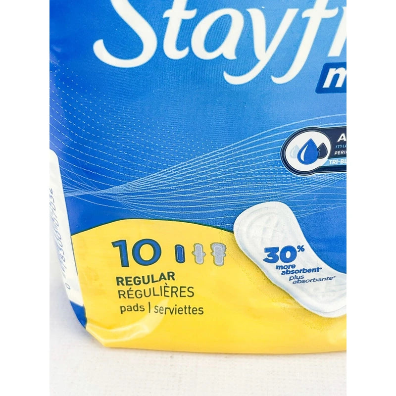 Stayfree Maxi Regular Pads For Women Wingless 10 Pads Each Lot Of 3