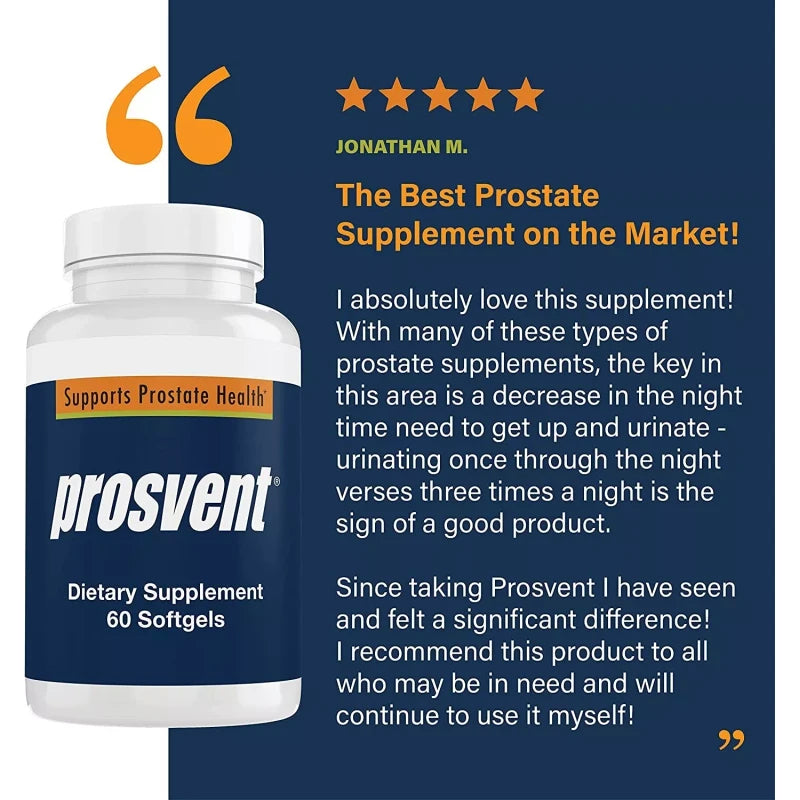 Prosvent Prostate Supplement for Men with Clinically Effective Beta Sitosterol