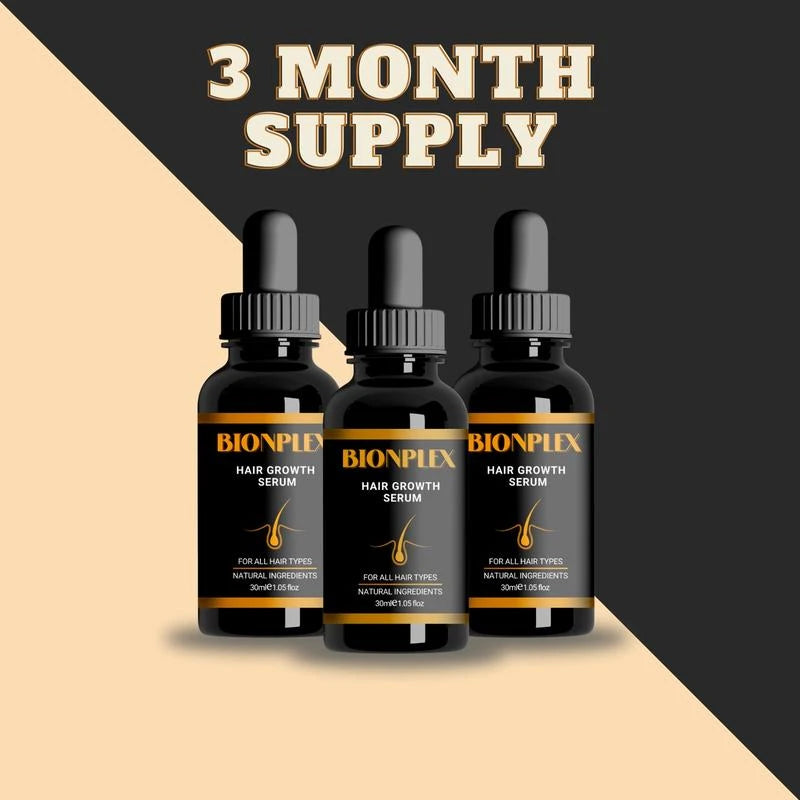 BIONPLEX 100% Organic Hair Growth Serum For Thinning Hair Loss - More Bottles:: 3 Pics