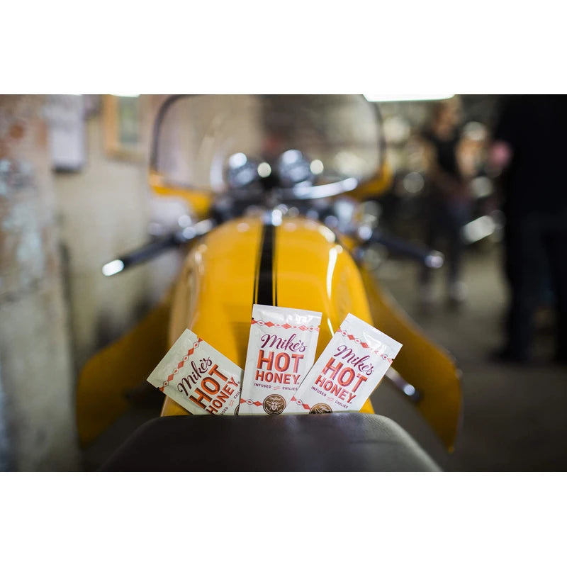 Mike’s Hot Honey 0.75 Oz Single Serve Packets (12 Packet Box), Honey With a Kick, Sweetness & Heat, 100% Pure Honey, Gluten-Free & Paleo