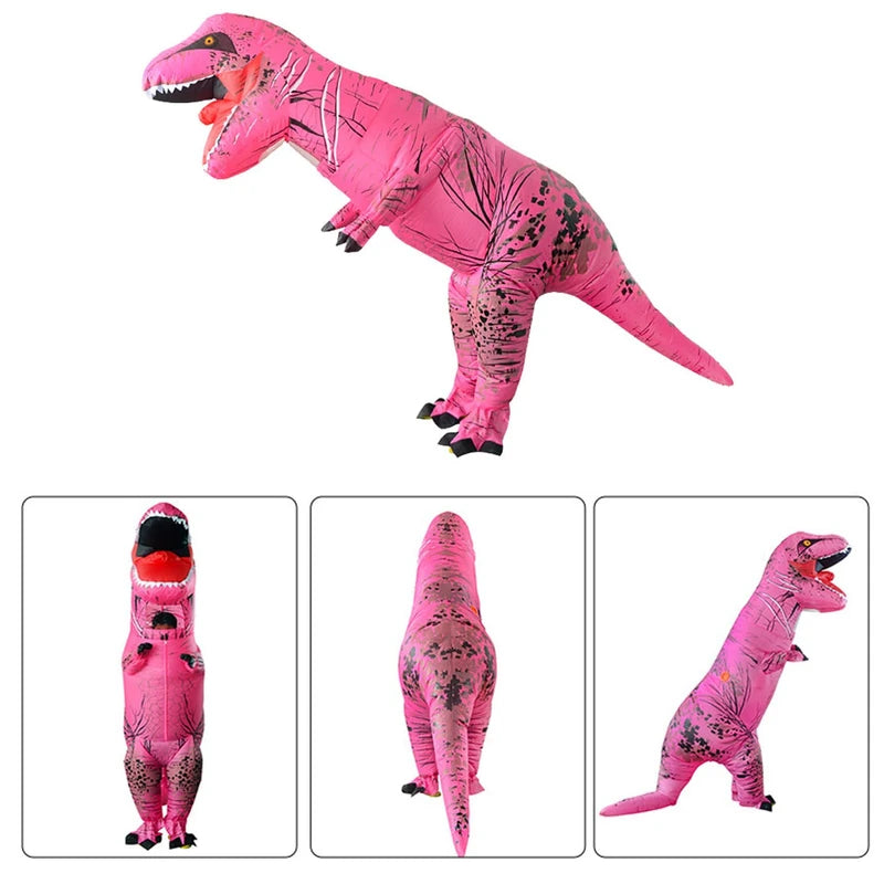 Bemuiz Funny Inflatable Dinosaur Costume for Kids,Blow Up Dinosaur Costume for Halloween Cosplay Party (3.9-4.9ft)