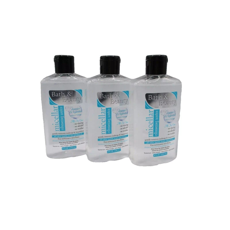 Bath&Beauty Lot/3 Bath & Beauty Micellar Cleansing Water ~ 8 oz x 3