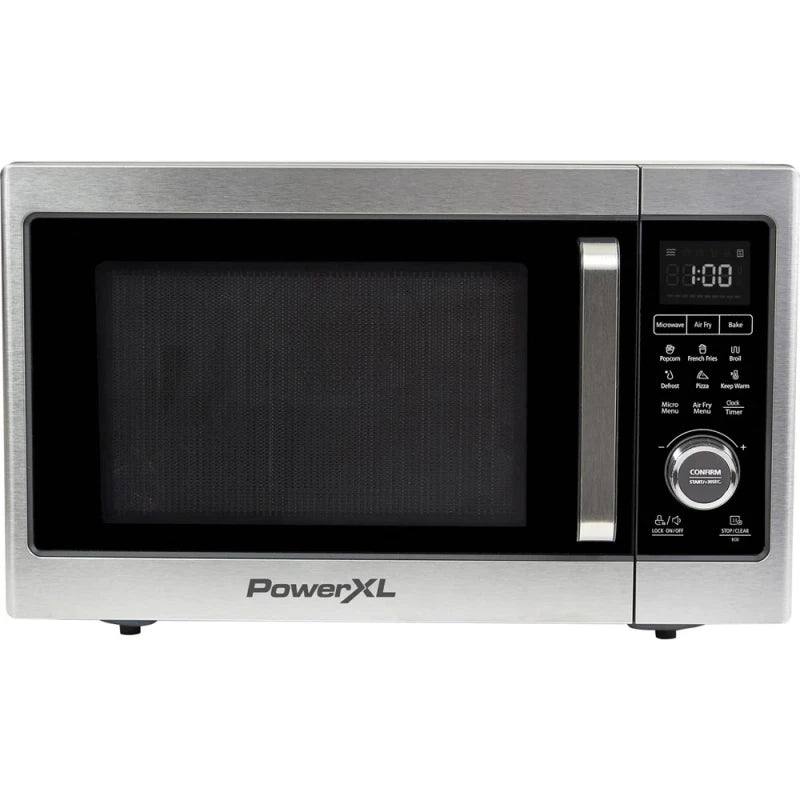 PowerXL Microwave Air Fryer Plus, Stainless Steel/Black