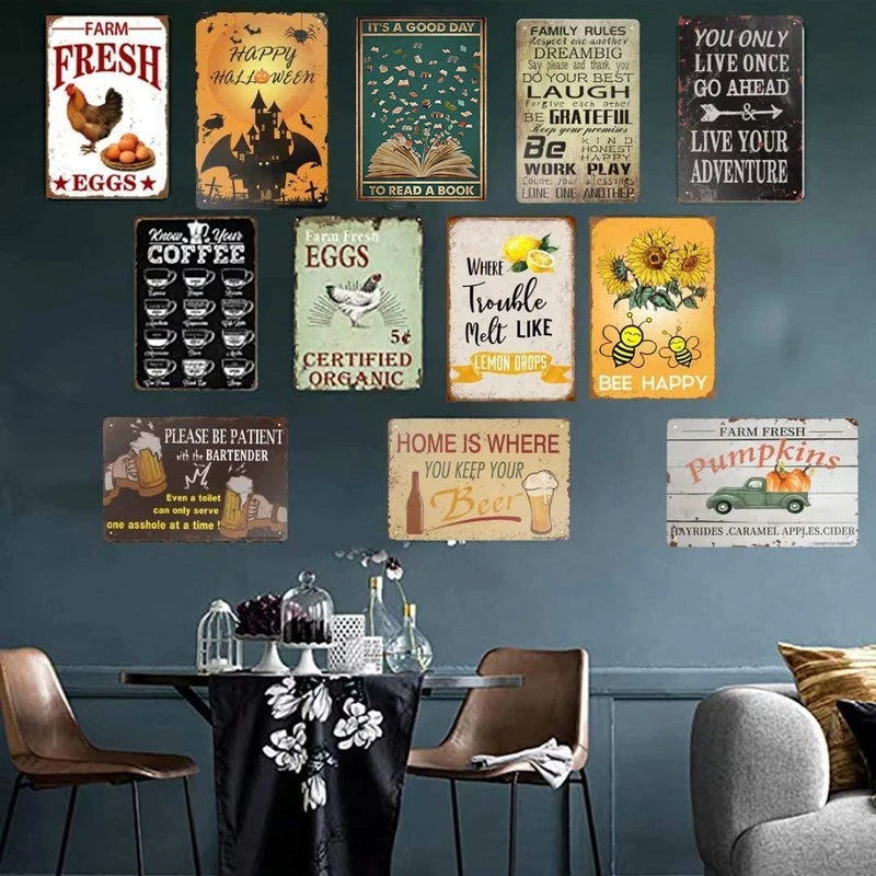 Anna Flora The Agreements Poster - Four Ways to Change Your Life Horizontal Print Motivational Print Poster Décor Home Office