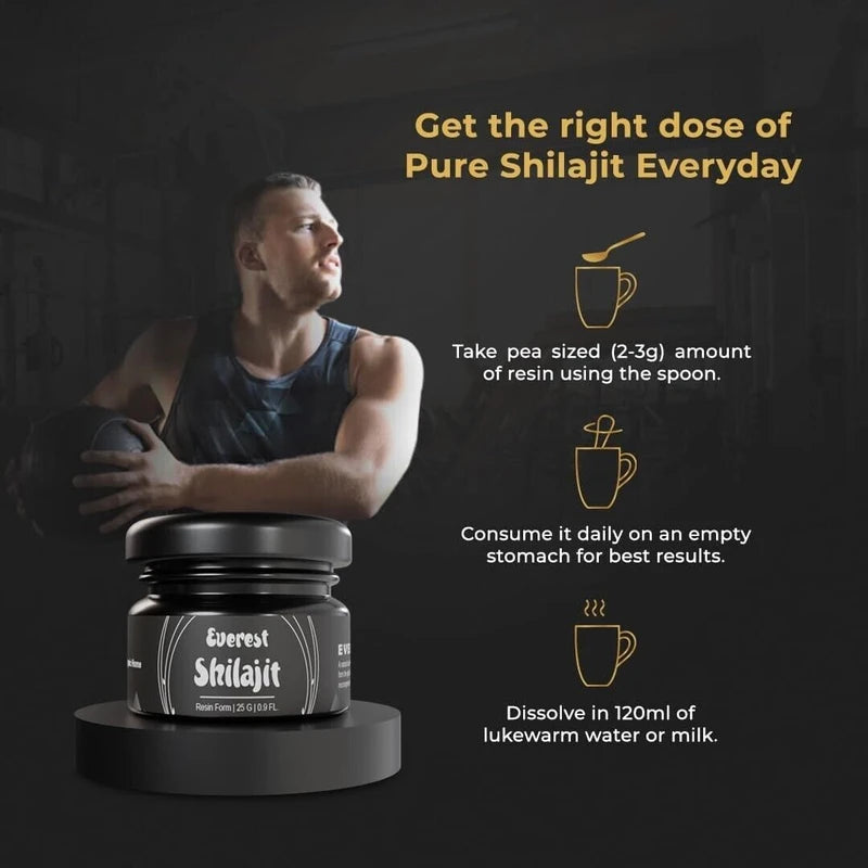 Pure Everest Shilajit Resin High Potency Gold Grade for Men & Women| 85+ Trace best