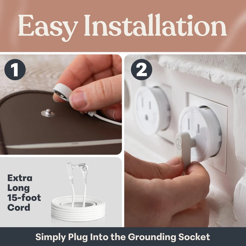 Grounding Mat for Sleeping Improvement, Back Pain Relief, Muscle Relaxation & Stress Relief, Grounding Mat for Bed, Grounding Mat for Desk, Earth Grounding Mats, Grounding Pad for Bed, (24'' X 16'')