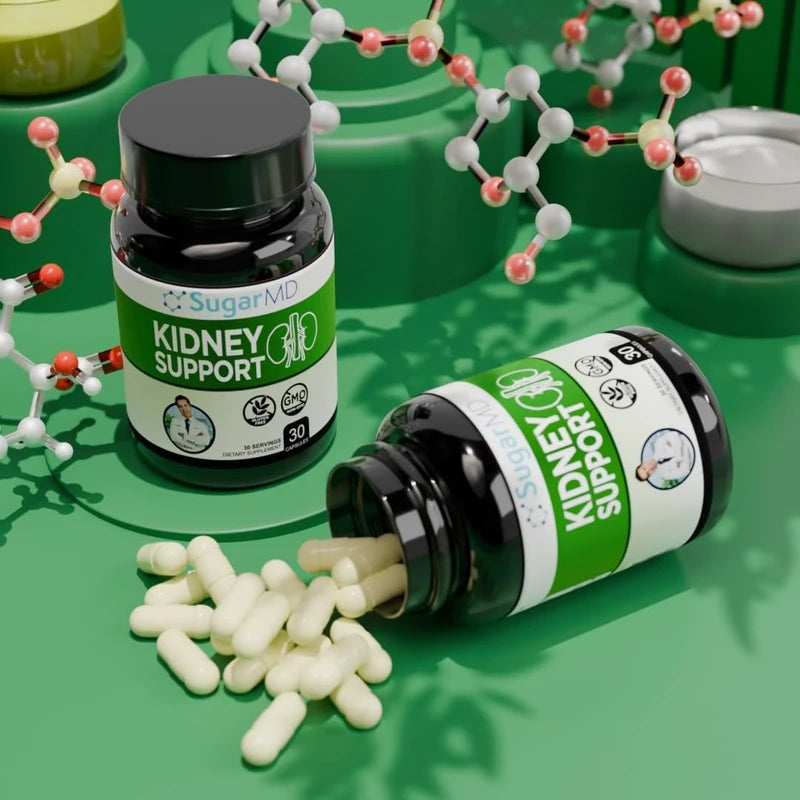 SugarMD Dr. Ergin's Kidney Support Formula 30 Capsules (30 Day Supply) - Kidney Supplements for Men & Women - Kidney Support Supplement for Healthy Kidney Function