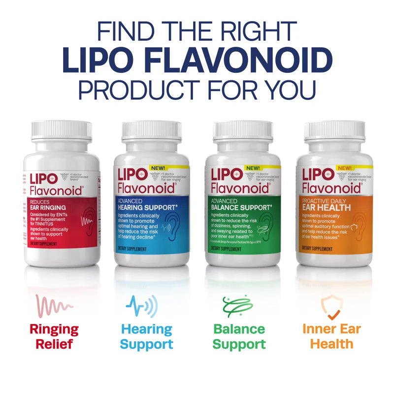 Lipo-Flavonoid Lipo-Flavonoid Plus,Tinnitus Relief for Ringing Ears, OTC Flavonoid Ear Health Vitamins, Vitamin C, Clinically Proven Formula, Doctor Recommended, 500 Caplets